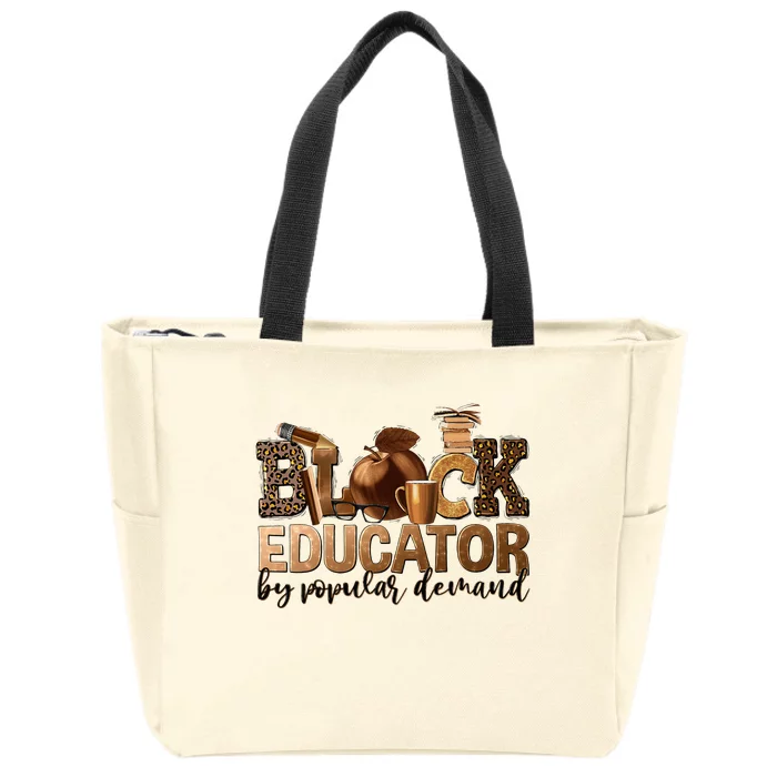 Teacher Educator African American Professor Zip Tote Bag