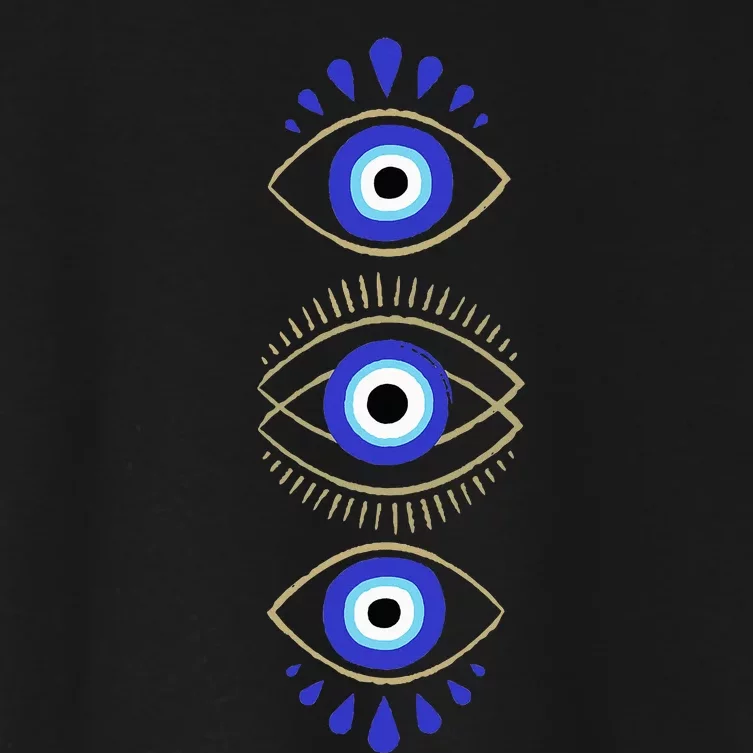 Third Eye All Seeing Spiritual Mystical Evil Eye Protection Women's Crop Top Tee