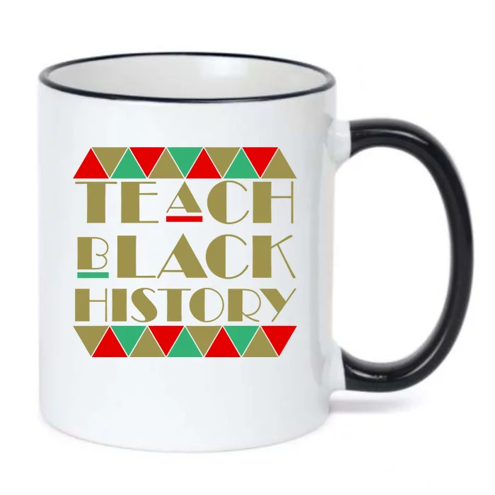 Teach Black History African Pride Black Color Changing Mug