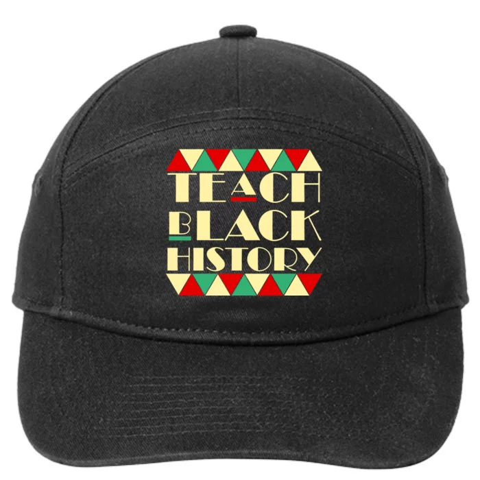 Teach Black History African Pride 7-Panel Snapback Hat