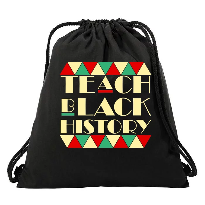 Teach Black History African Pride Drawstring Bag