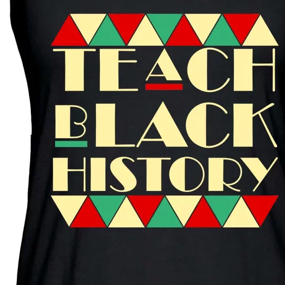 Teach Black History African Pride Ladies Essential Flowy Tank