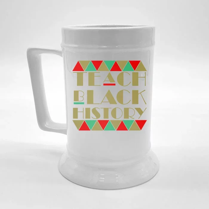 Teach Black History African Pride Front & Back Beer Stein