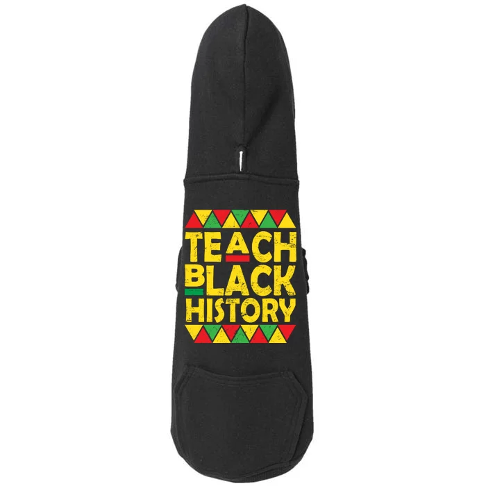 Teach Black History Month School Teacher Doggie 3-End Fleece Hoodie