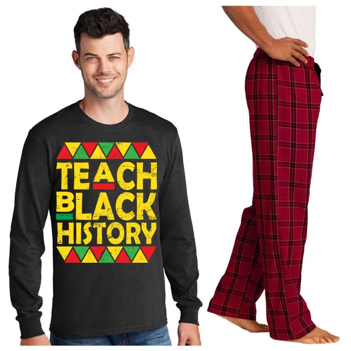 Teach Black History Month School Teacher Long Sleeve Pajama Set