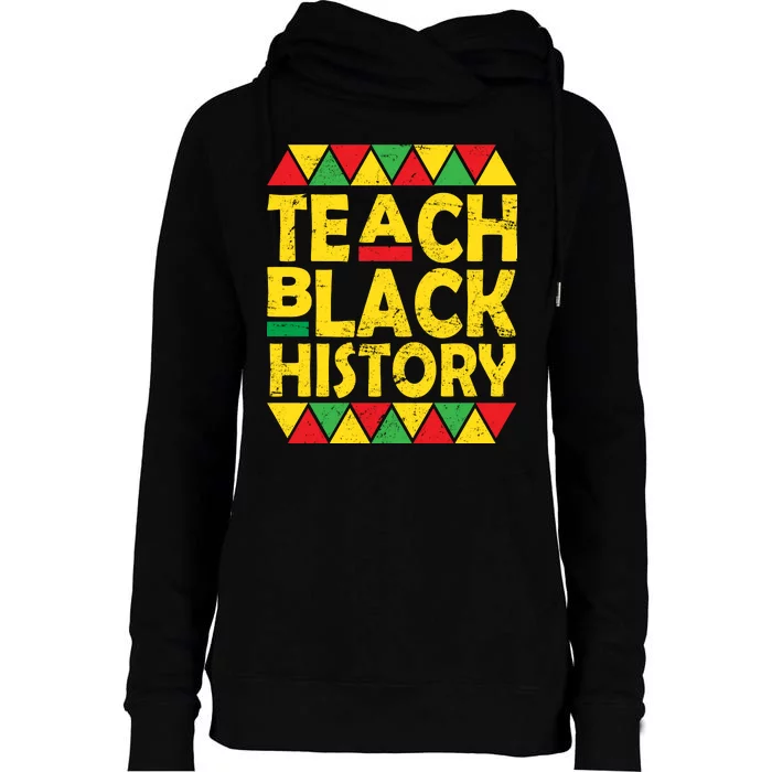 Teach Black History Month School Teacher Womens Funnel Neck Pullover Hood