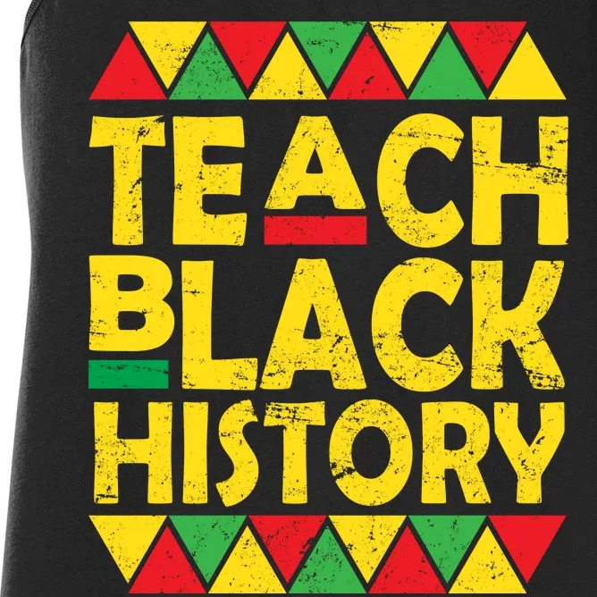 Teach Black History Month School Teacher Women's Racerback Tank