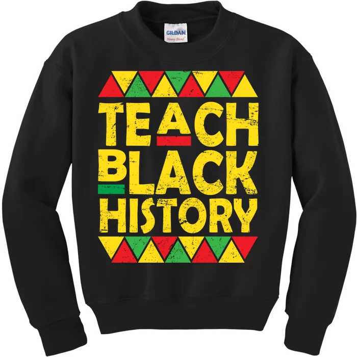 Teach Black History Month School Teacher Kids Sweatshirt