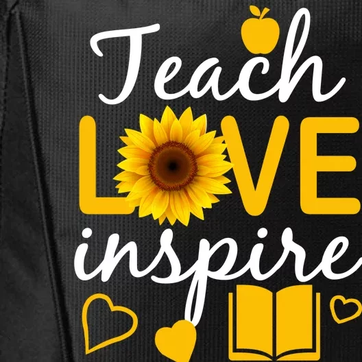 Teach Love And Inspire Sunflower City Backpack