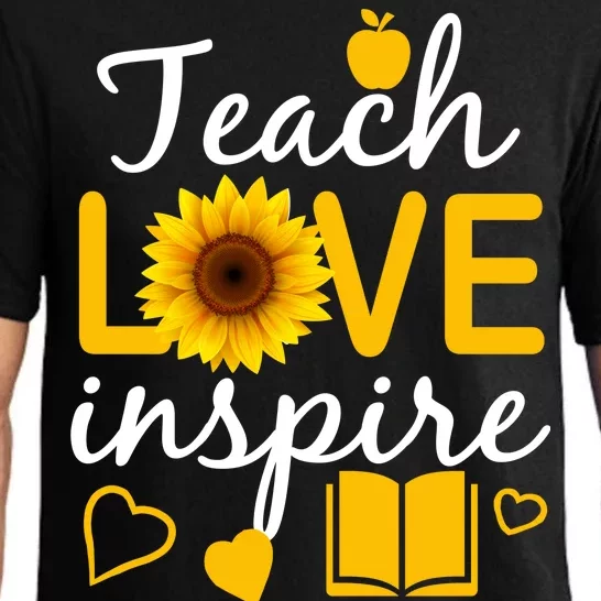 Teach Love And Inspire Sunflower Pajama Set