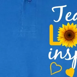 Teach Love And Inspire Sunflower Softstyle Adult Sport Polo