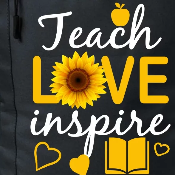 Teach Love And Inspire Sunflower Daily Commute Backpack