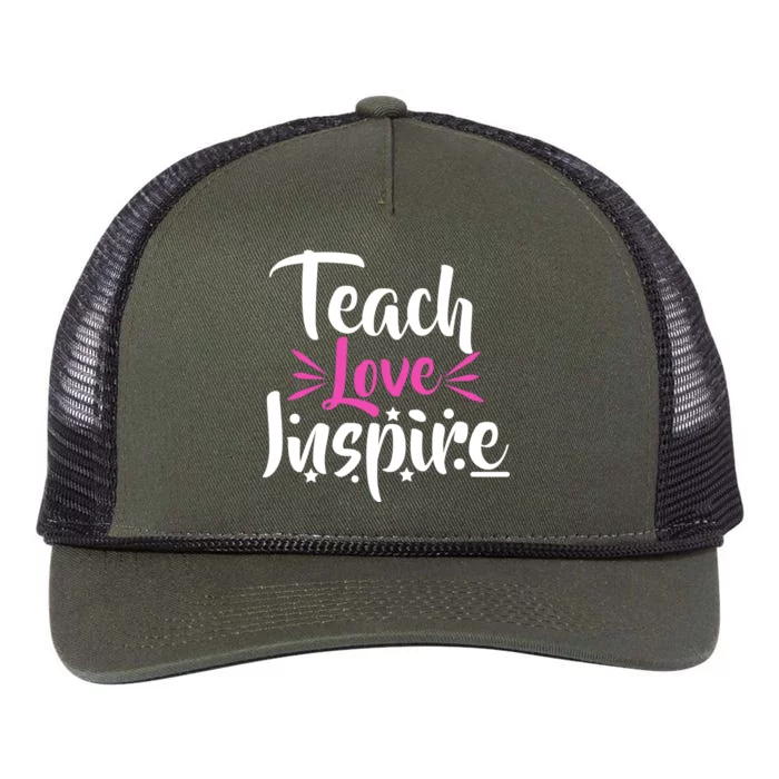 Teach Love Inspire Retro Rope Trucker Hat Cap