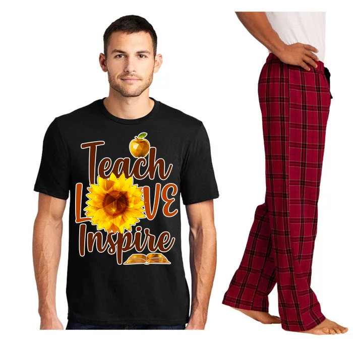 Teach Love Inspire Golden Sunflower Pajama Set