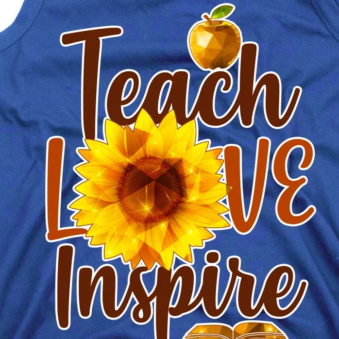 Teach Love Inspire Golden Sunflower Tank Top