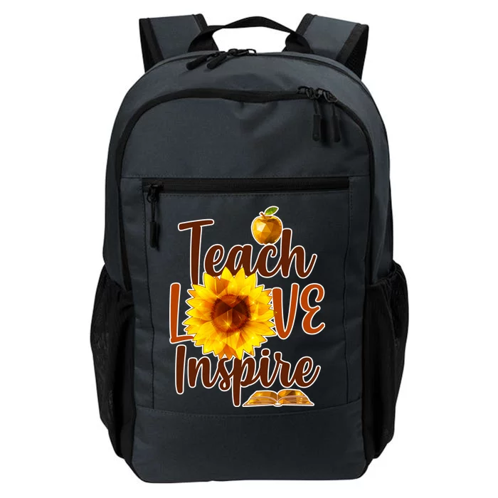 Teach Love Inspire Golden Sunflower Daily Commute Backpack