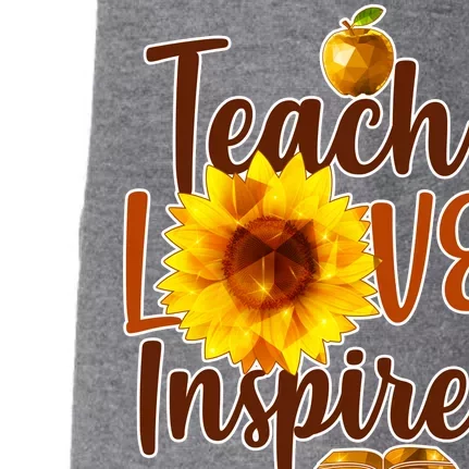 Teach Love Inspire Golden Sunflower Doggie 3-End Fleece Hoodie