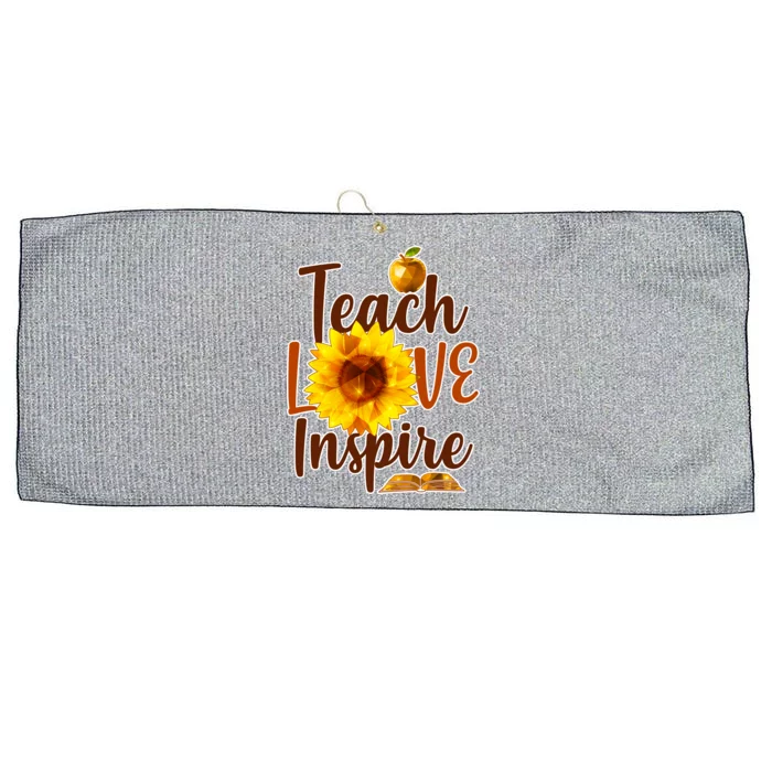 Teach Love Inspire Golden Sunflower Large Microfiber Waffle Golf Towel