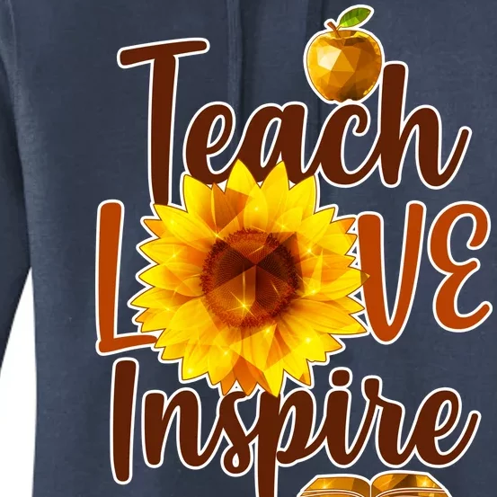 Teach Love Inspire Golden Sunflower Women's Pullover Hoodie