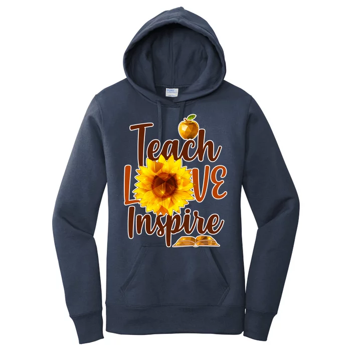 Teach Love Inspire Golden Sunflower Women's Pullover Hoodie