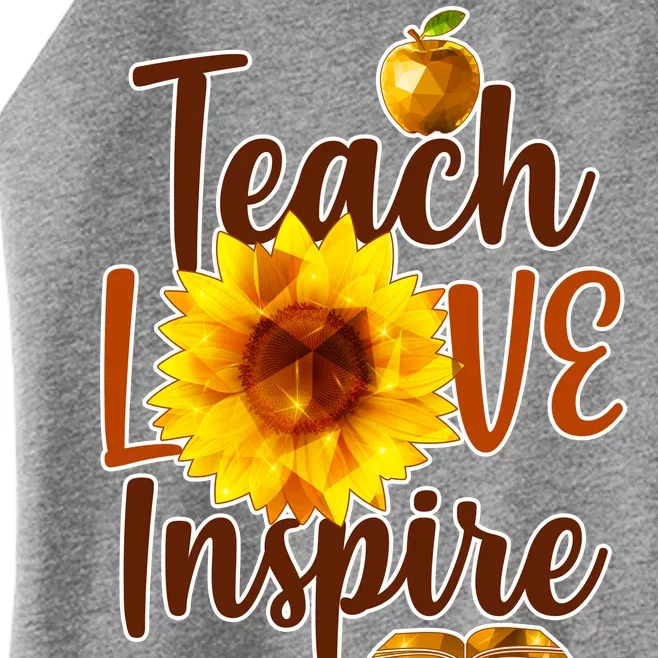 Teach Love Inspire Golden Sunflower Women’s Perfect Tri Rocker Tank