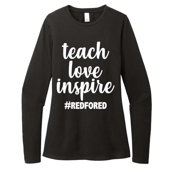 Teach Love Inspire Red For Ed Womens CVC Long Sleeve Shirt