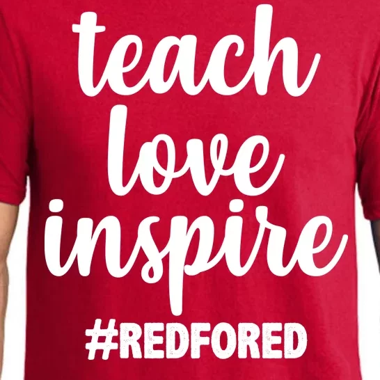 Teach Love Inspire Red For Ed Pajama Set