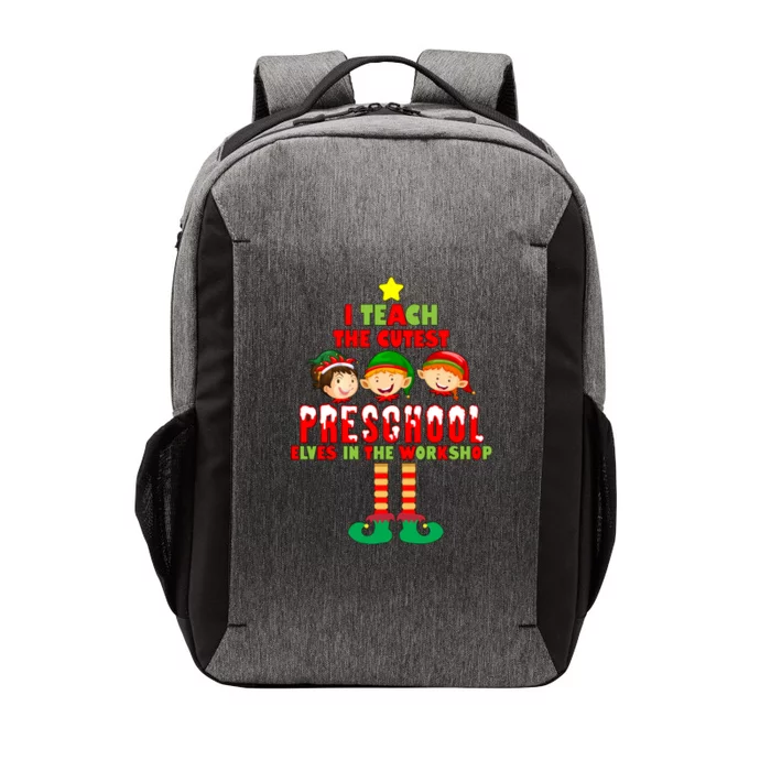 Teach The Cutest Elves Christmas Preschool Teacher Vector Backpack