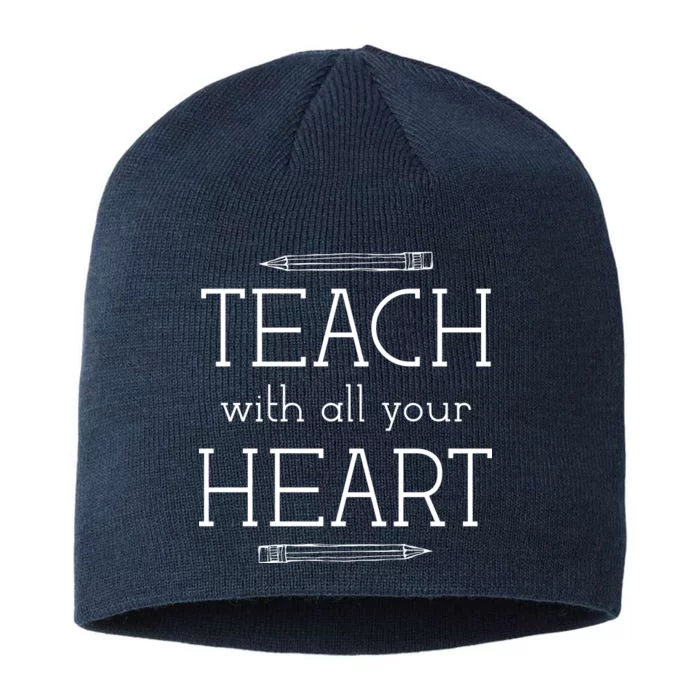 Teach With All Your Heart 8 1/2in Sustainable Knit Beanie