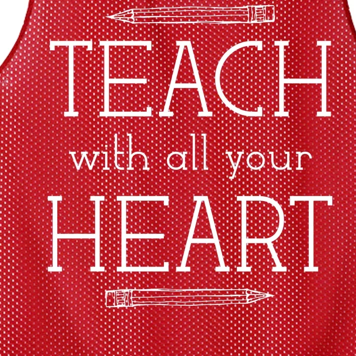 Teach With All Your Heart Mesh Reversible Basketball Jersey Tank