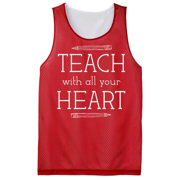 Teach With All Your Heart Mesh Reversible Basketball Jersey Tank