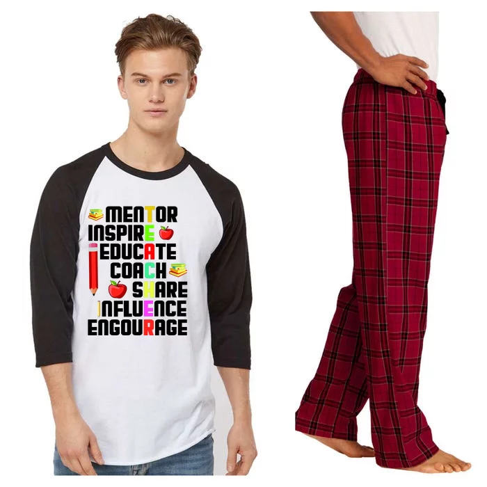 Teacher Raglan Sleeve Pajama Set