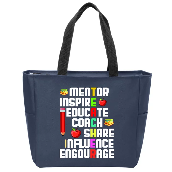 Teacher Zip Tote Bag