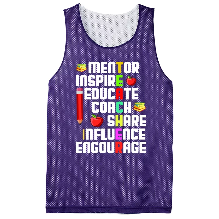 Teacher Mesh Reversible Basketball Jersey Tank