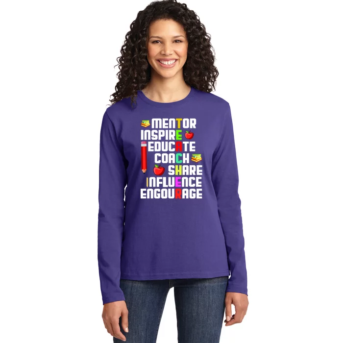 Teacher Ladies Long Sleeve Shirt