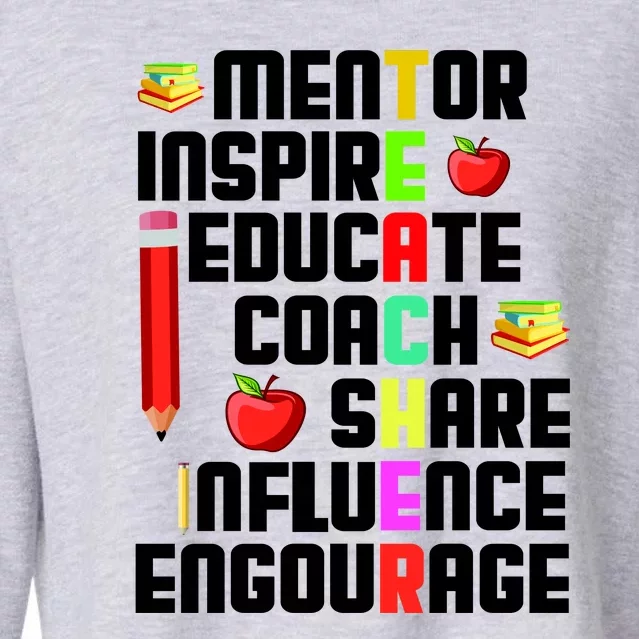 Teacher Cropped Pullover Crew