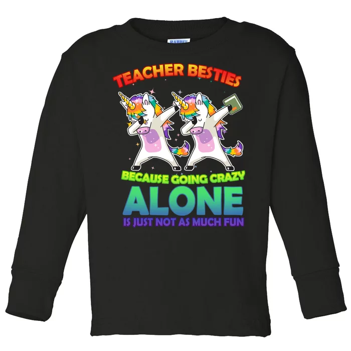 Teacher Besties Toddler Long Sleeve Shirt