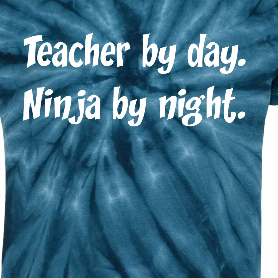 Teacher By Day Ninja By Night Kids Tie-Dye T-Shirt