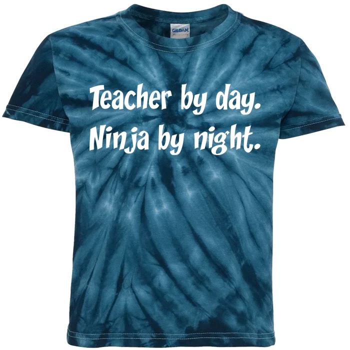 Teacher By Day Ninja By Night Kids Tie-Dye T-Shirt