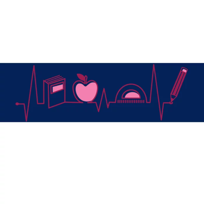 Teacher Heartbeat Bumper Sticker