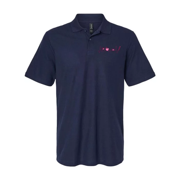 Teacher Heartbeat Softstyle Adult Sport Polo