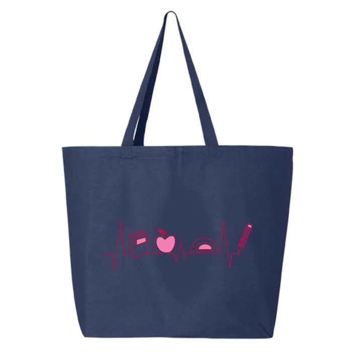 Teacher Heartbeat 25L Jumbo Tote