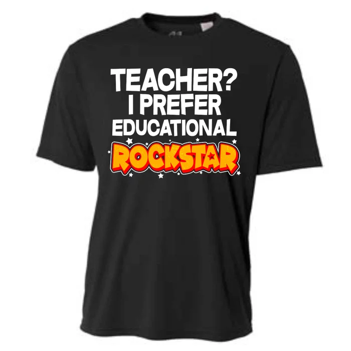 Teacher? I Prefer Educational Rockstar Cooling Performance Crew T-Shirt