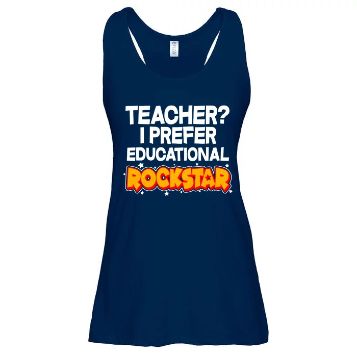 Teacher? I Prefer Educational Rockstar Ladies Essential Flowy Tank