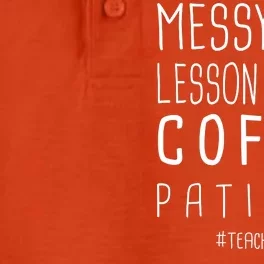 Teacher Life Messy Bun Lesson Plans Coffee Patience Dry Zone Grid Performance Polo