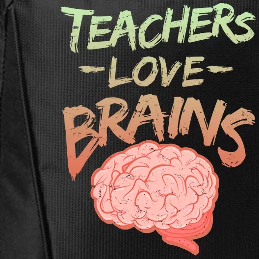 Teacher Loves Brains City Backpack