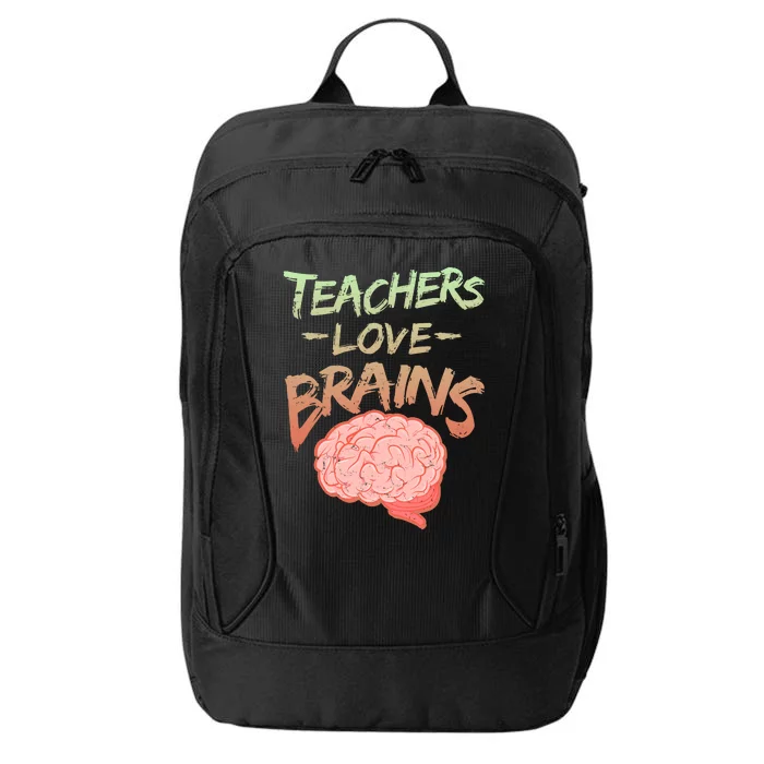 Teacher Loves Brains City Backpack