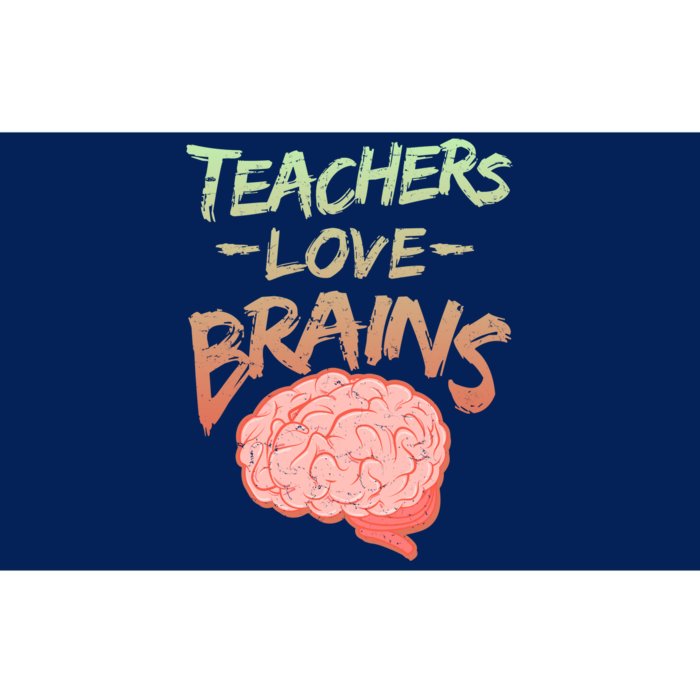 Teacher Loves Brains Bumper Sticker