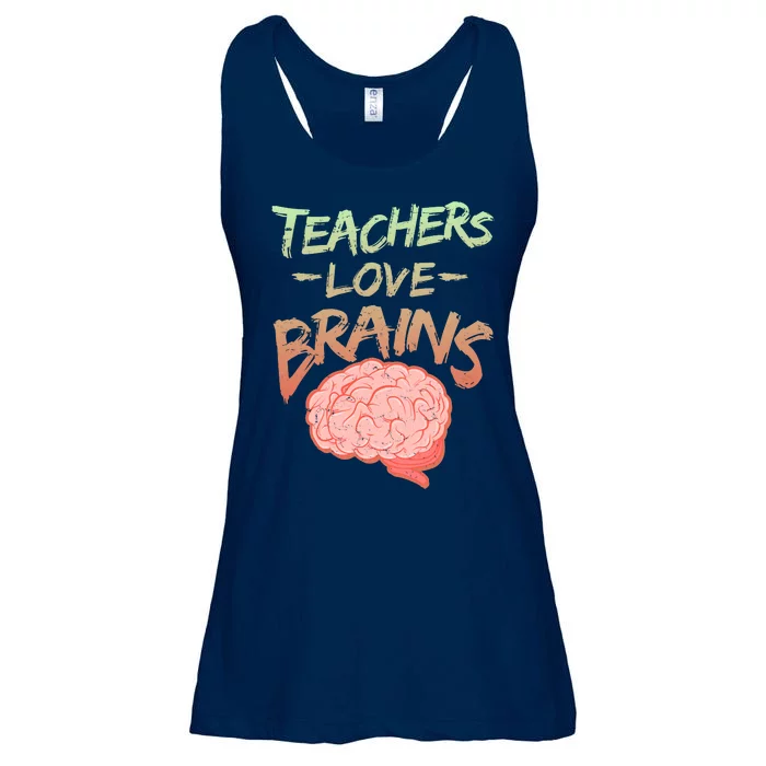 Teacher Loves Brains Ladies Essential Flowy Tank