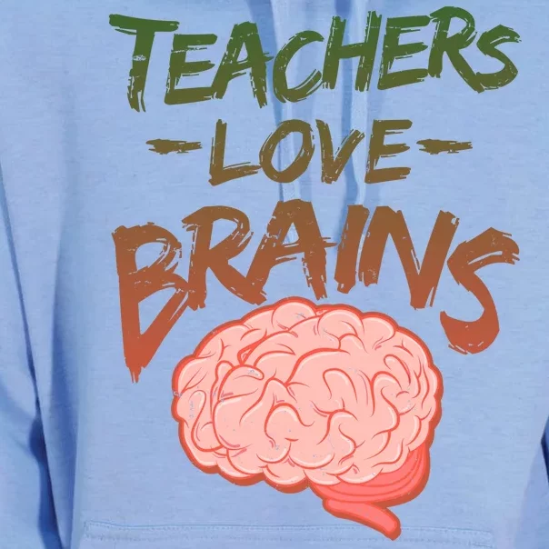 Teacher Loves Brains Unisex Surf Hoodie